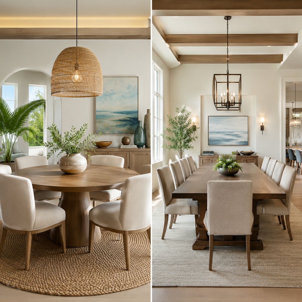 Round vs. Rectangular Dining Tables